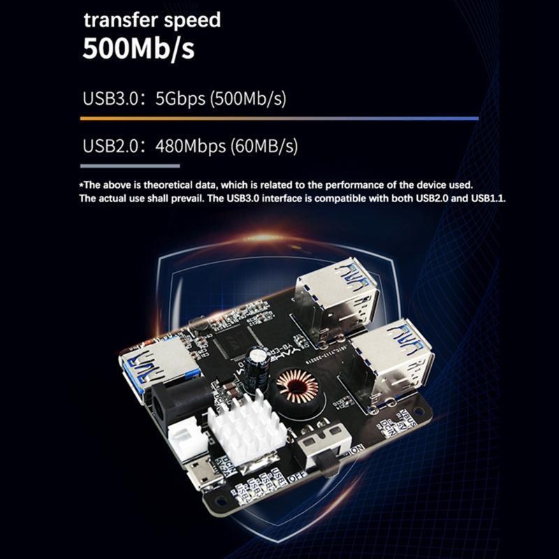 4 Ports USB Splitter Hub for ROS Robot Car Raspberry Pi JETSON NANO Computer PC