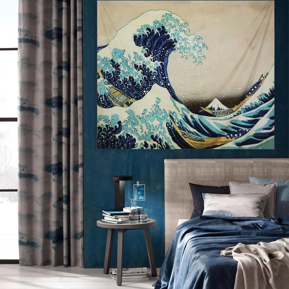 Wall Hanging Carpet Wave Pattern Tapestry Yoga Beach Mat Home Tablecloth