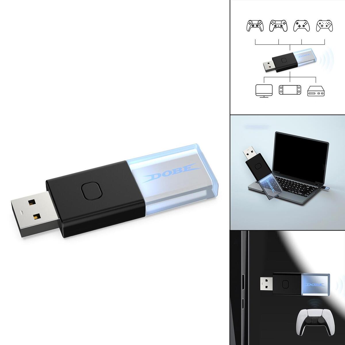 Wireless USB Adapter Video Games Compatible for Android for PS4