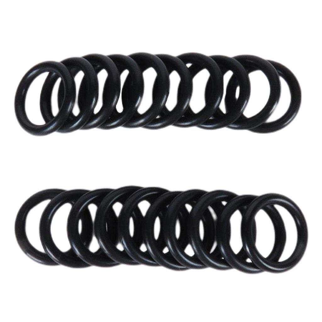 20Pcs Rubber O-Rings Seal Gaskets Oil Resistant Flexible Technical Black Hoses