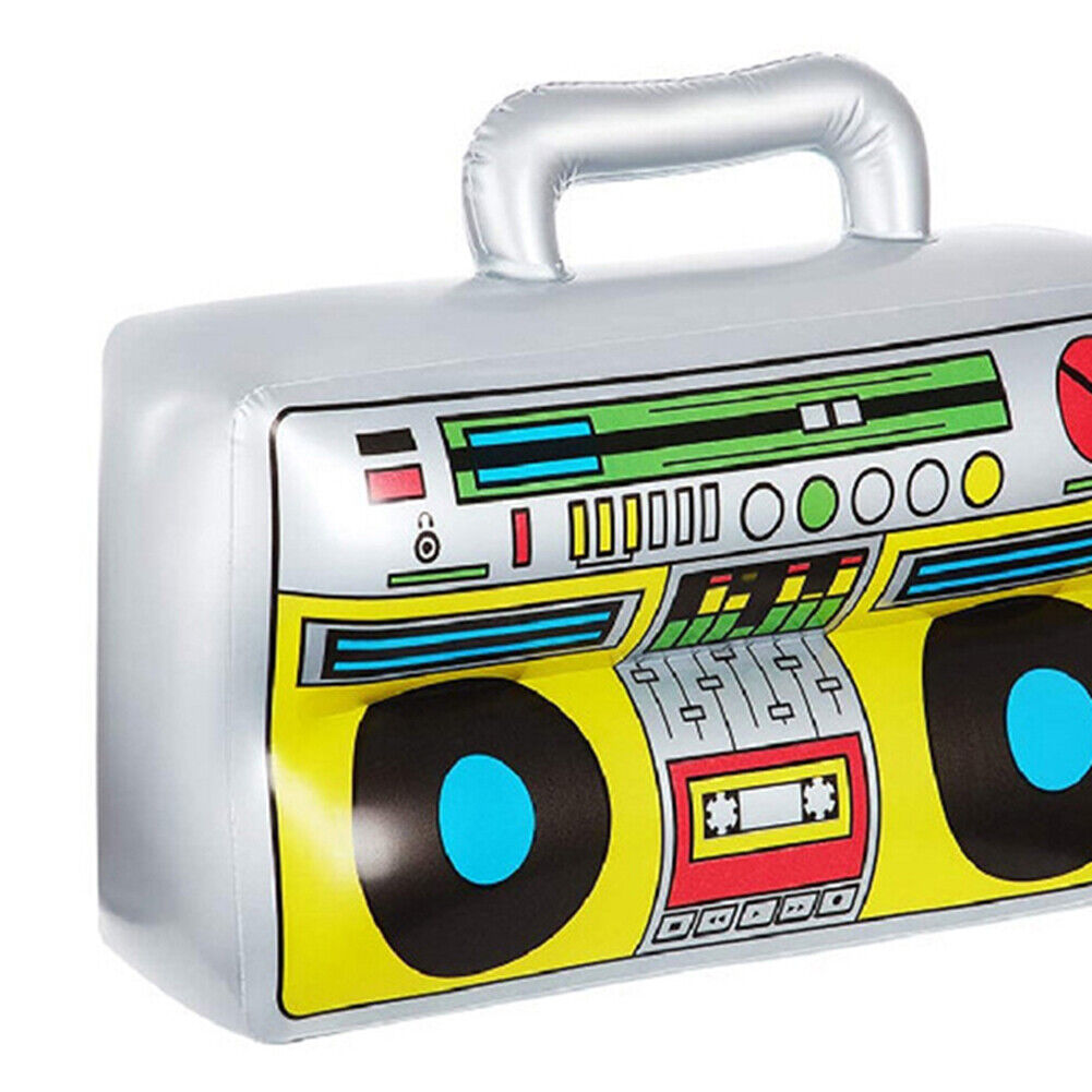 80s 90s Inflatable Radio Props Party Decorations Birthday Supplies (02)