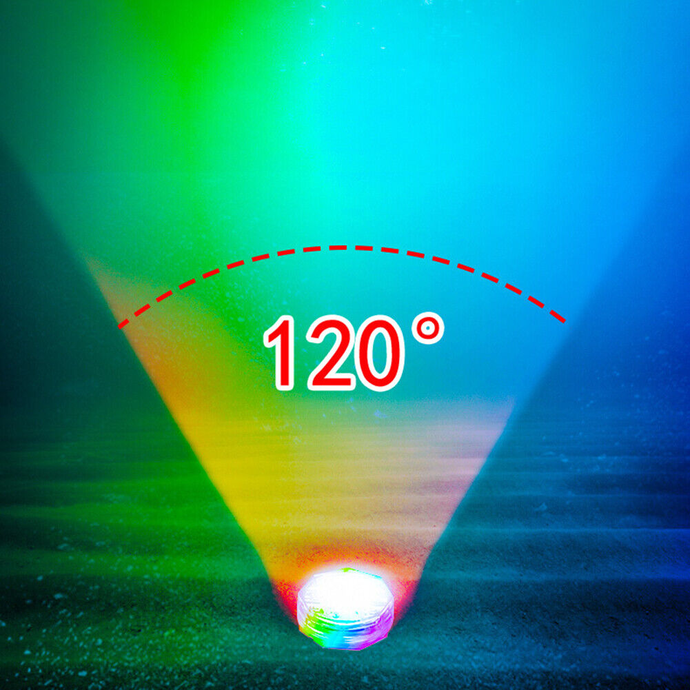 RGB Submersible LED Underwater Light Fish Tank Pond Spa Swimming Pool Lamp