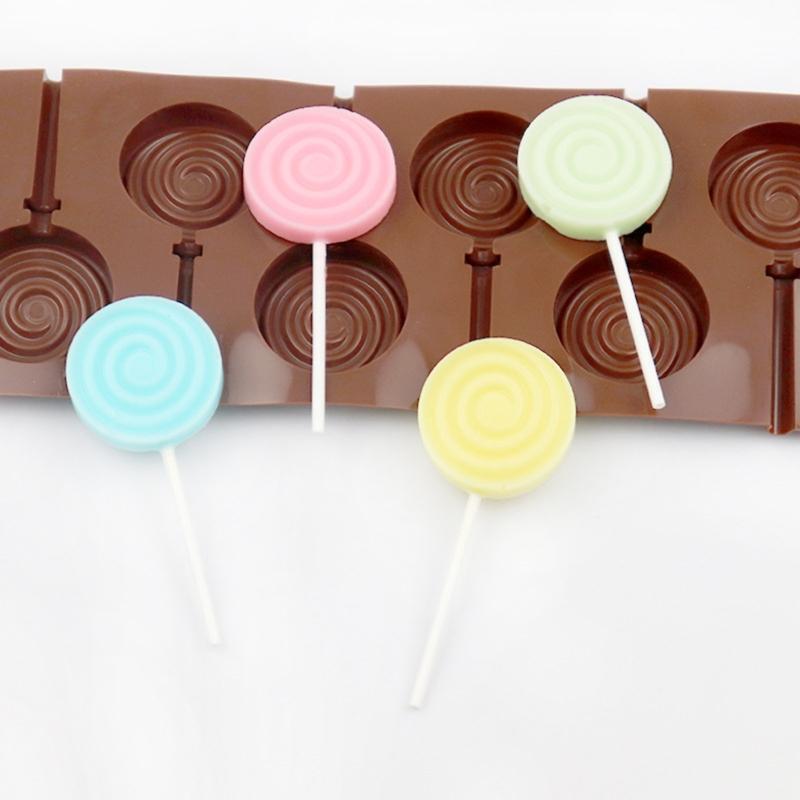 Candy Moulds Round Lollipop Shape Silicone Mold Lollipop Moulds Home DIY Gadgets