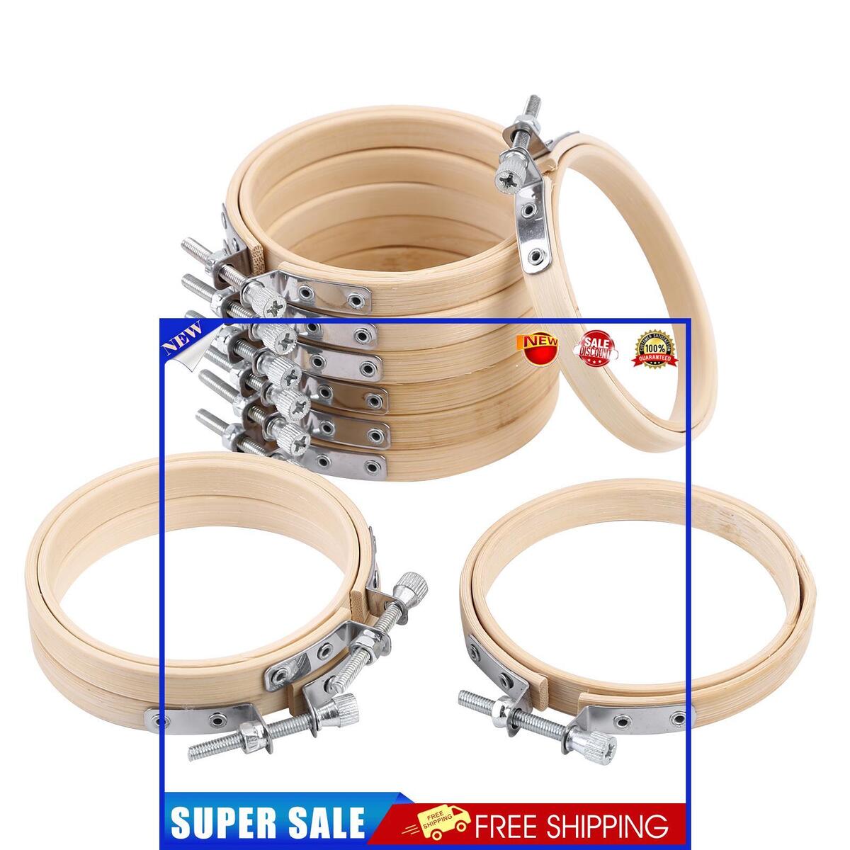 Embroidery Hoops Set 10 Pieces 3 inch Cross Stitch Hoop Ring for Art Craft