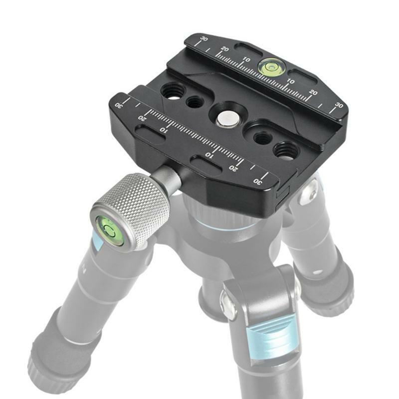 QR-70N 70mm Quick Release Clamp with 1/4 & 3/8 Thread & Bubble Levels Arca-style