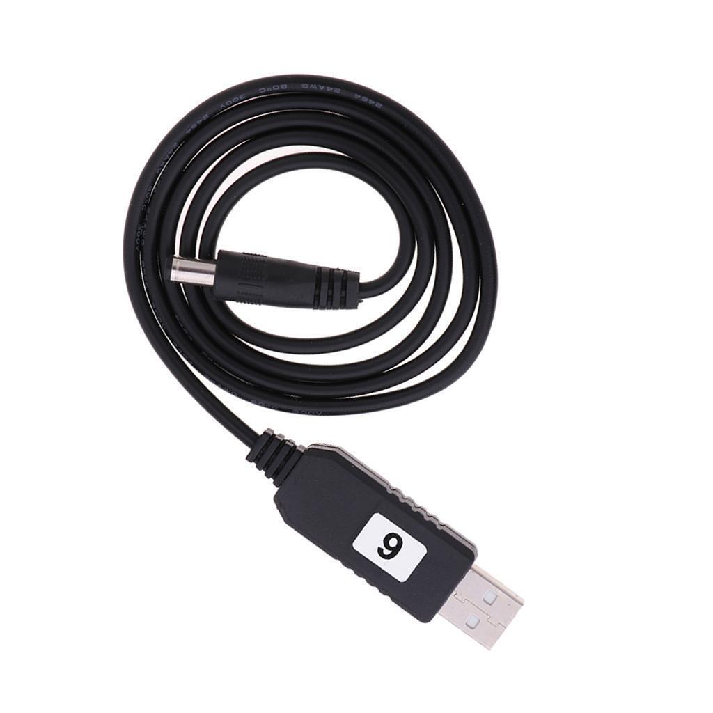 USB DC 5V To 9V 5.5mm x 2.1mm DC Barrel Male Converter   Power Cable