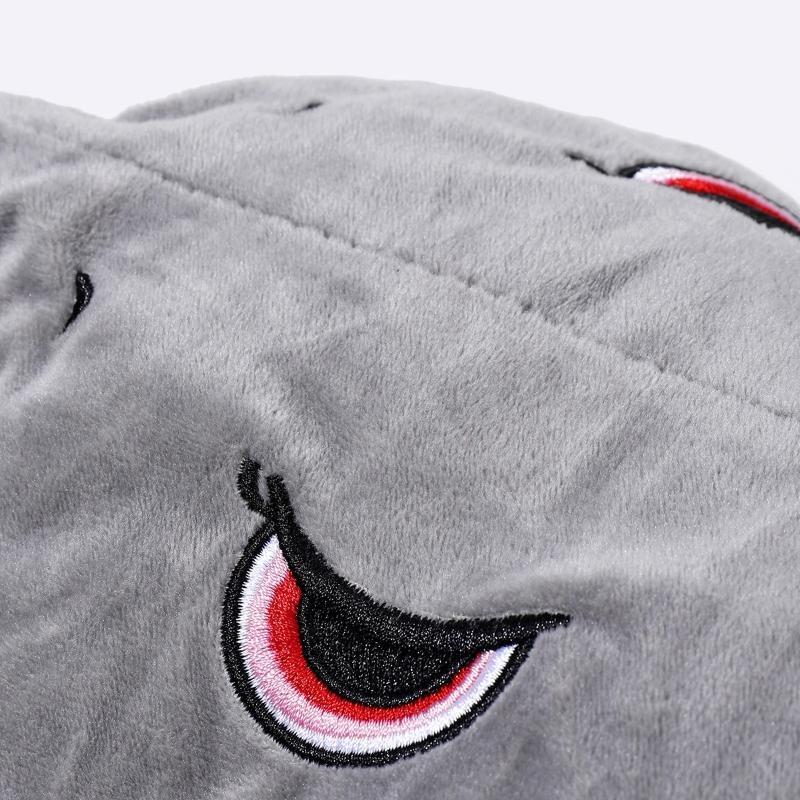 Cute Gray Shark Shape Headgear Hat Adjustable Headgear for Boyfriend Girlfriend