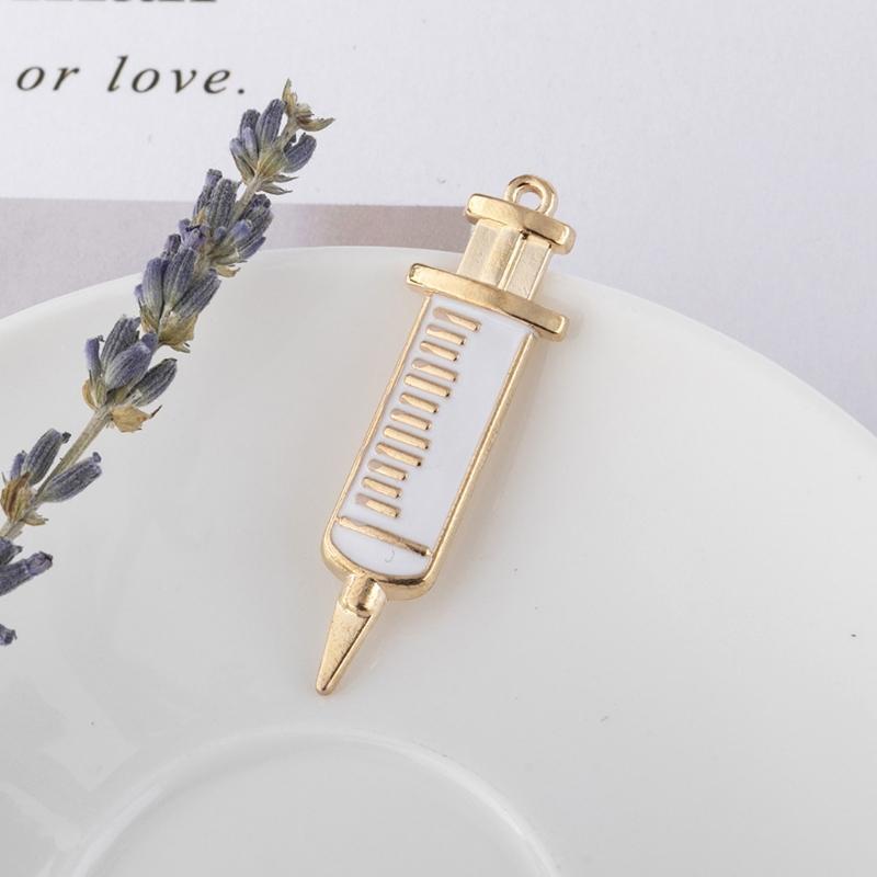 9x/Set Nurse Theme Pendant Enamel Charms Nurse Cap Hat Pendant for DIY Art Craft