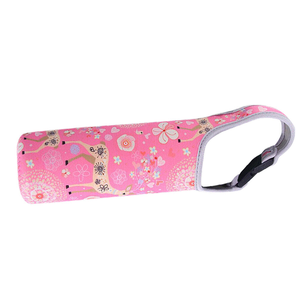 Neoprene Thermal Travel Vacuum Mug  Tote  Holder Pink Deer