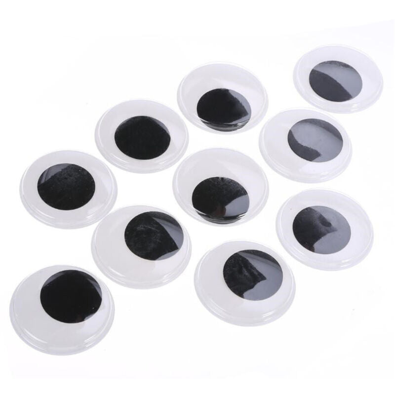 10pcs Big Black Wiggly Giant Googly Eyes For DIY Scrapbooking Hand Crafts 40mm