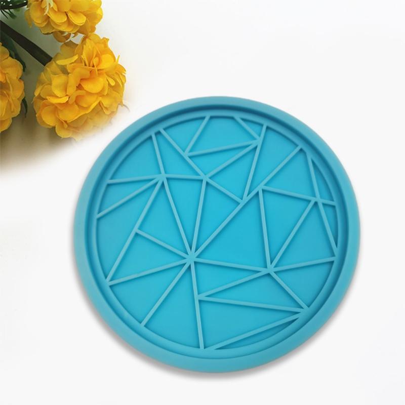 Jewelry Making Silicone Epoxy Mould DIY Art Crystal Geometric Agate Coaster Mold