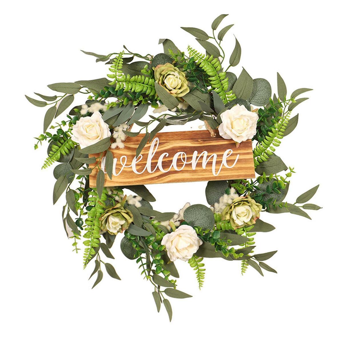 18inch  Wreath Farmhouse Garland Front  Hanging  Decor
