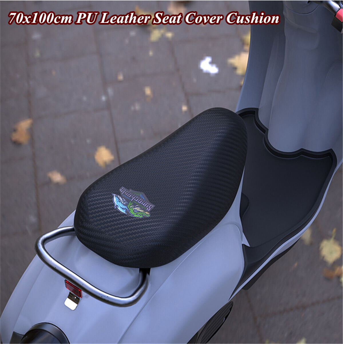 Motorcycle 70x100cm PU Leather Seat Cover Breathable Wear-Resistant Waterproof