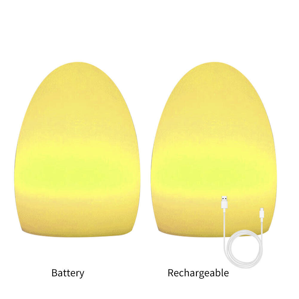 Egg Shape LED Night Lights Colorful Remote Party Atmosphere Light (Battery)