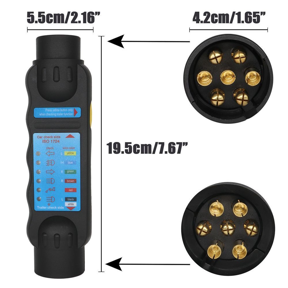 Repair Tool Tow Bar Wiring Trailer Socket Tester Circuit Light Car Adapter