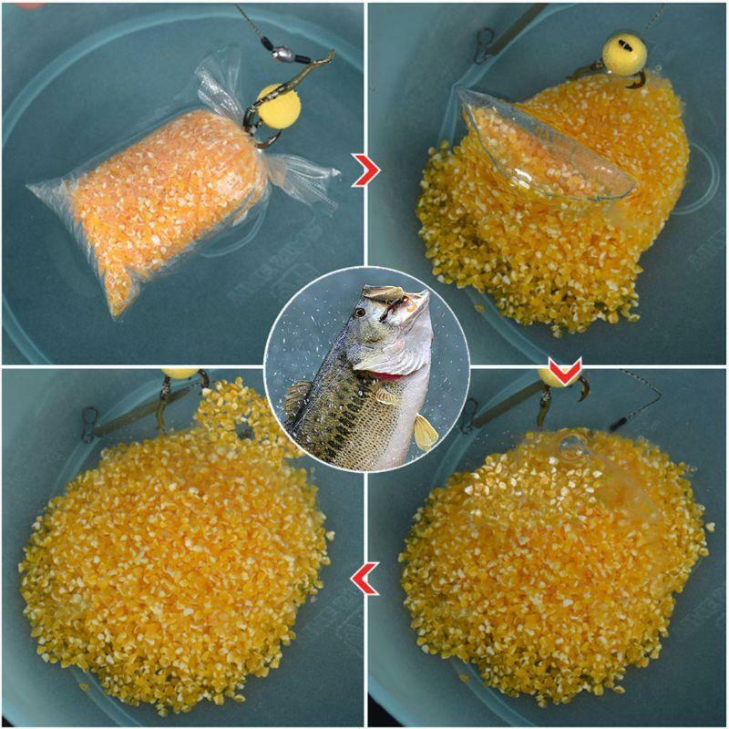 50 Pcs/Set Fishing PVA Bag 5x10cm Water Dissolving Soluble Carp Boilie Bait