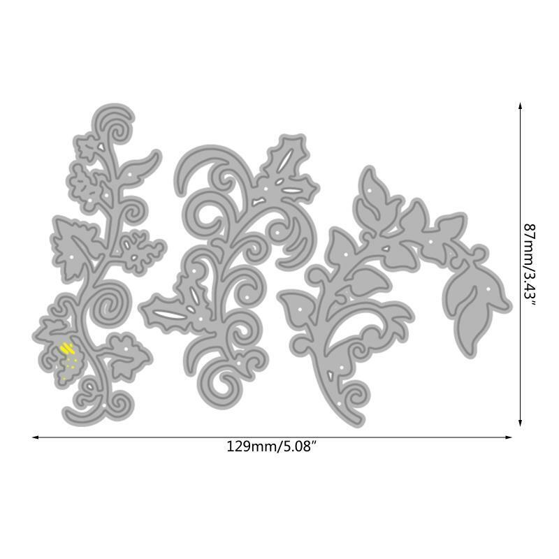 Swirls Vines Leaves Metal Cutting Dies Embossing Stencil DIY Scrapbook Template