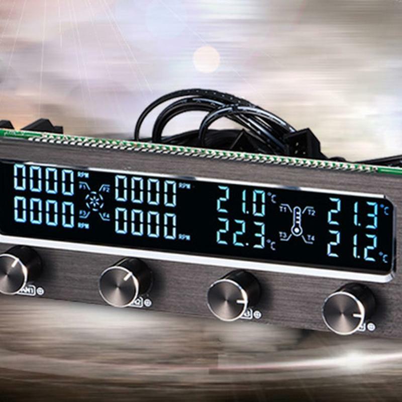 Computer CPU Cooling Fan Speed Controller LCD Front Panel Temperature Control