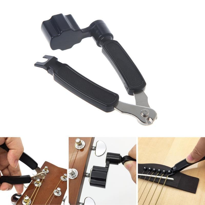 3 in 1 Guitar String Winder String Cutter Bridge Pin Puller Repair Tool