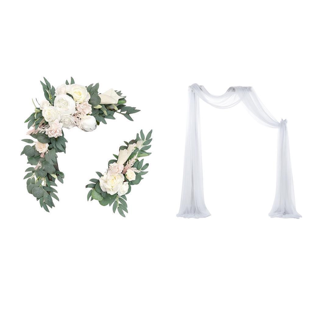 Flower Swag Handmade Wedding Arch Draping Wall Wedding Car Table Decor