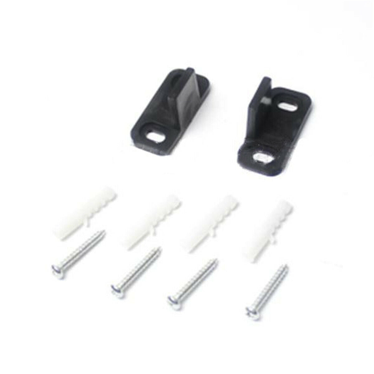 2Pc Cilps Sliding Barn Door Hardware Wall Bottom Floor Roller Guide Clip+ Screws