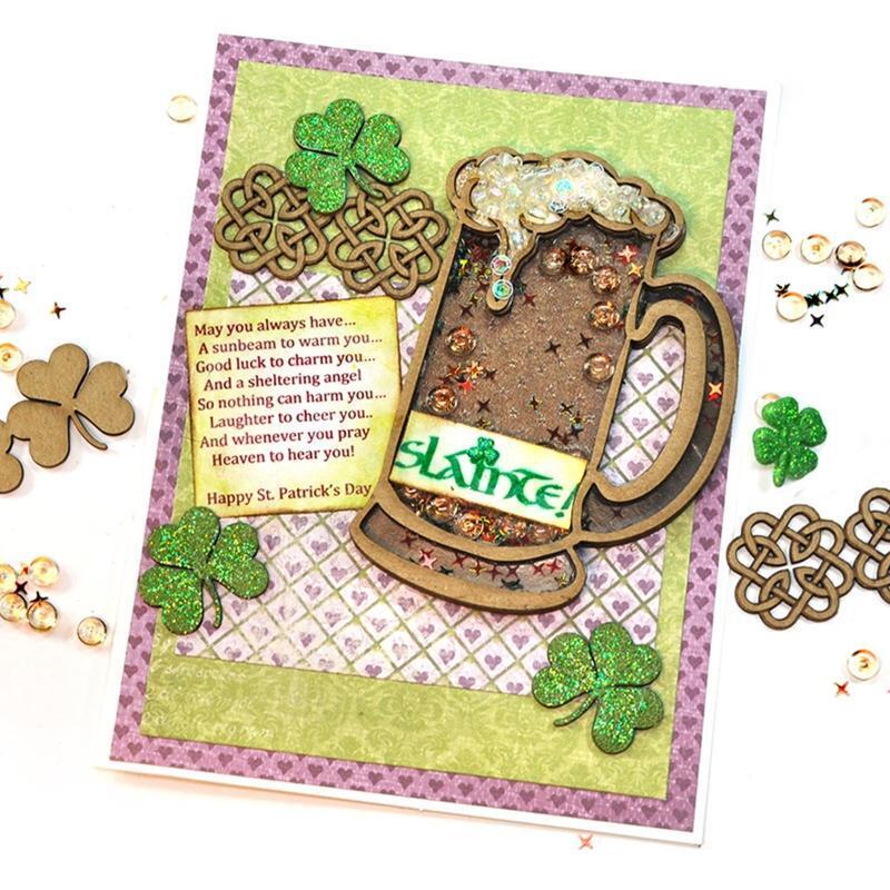 Beer Mug Shaker Metal Cutting Dies Stencil DIY Scrapbooking Album Card Template