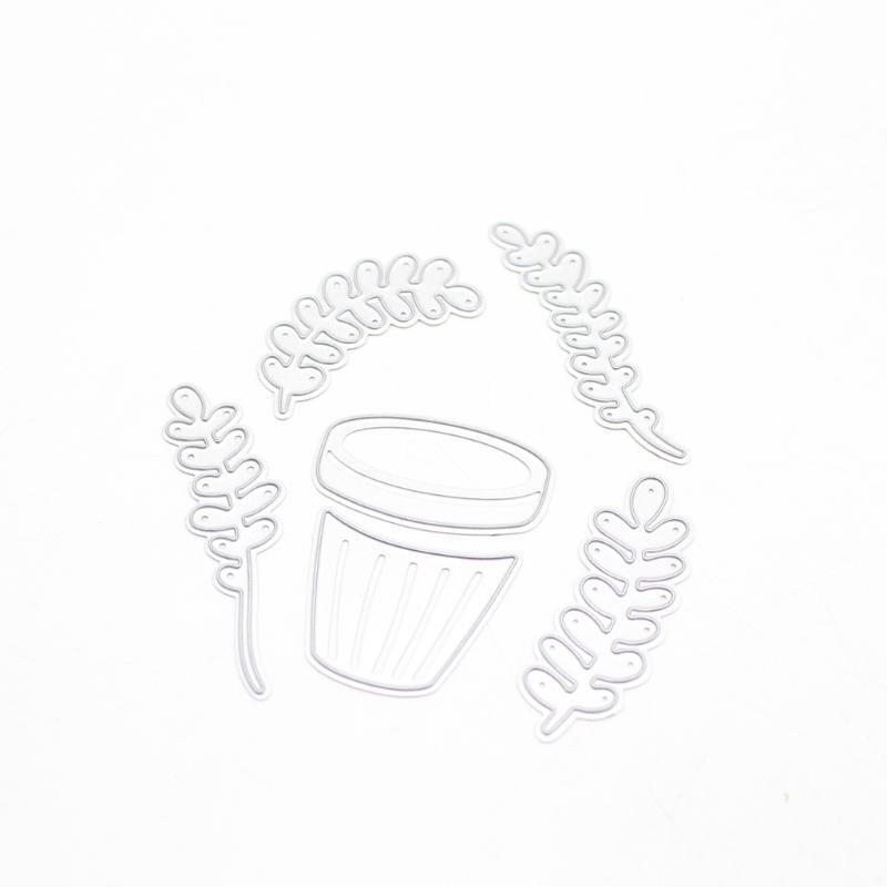 Flowerpot Cutting Dies Stencils Scrapbook Album Paper Card Embossing DIY Craft