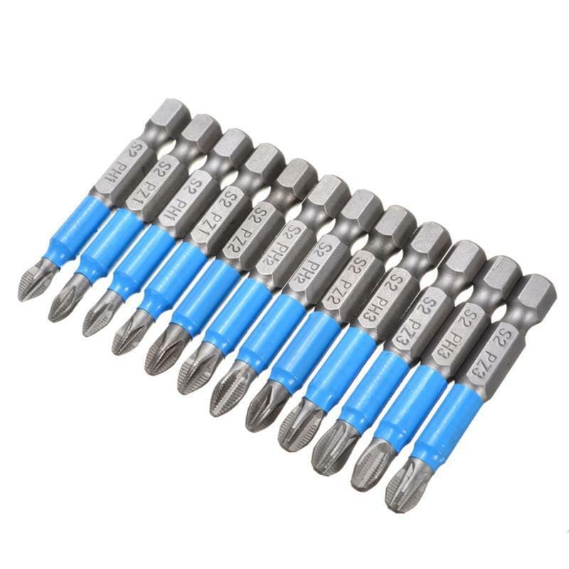 Magnetic Screwdriver Bits Set Hex Shank Screwdriver Drill Tool Accessory 6 Types