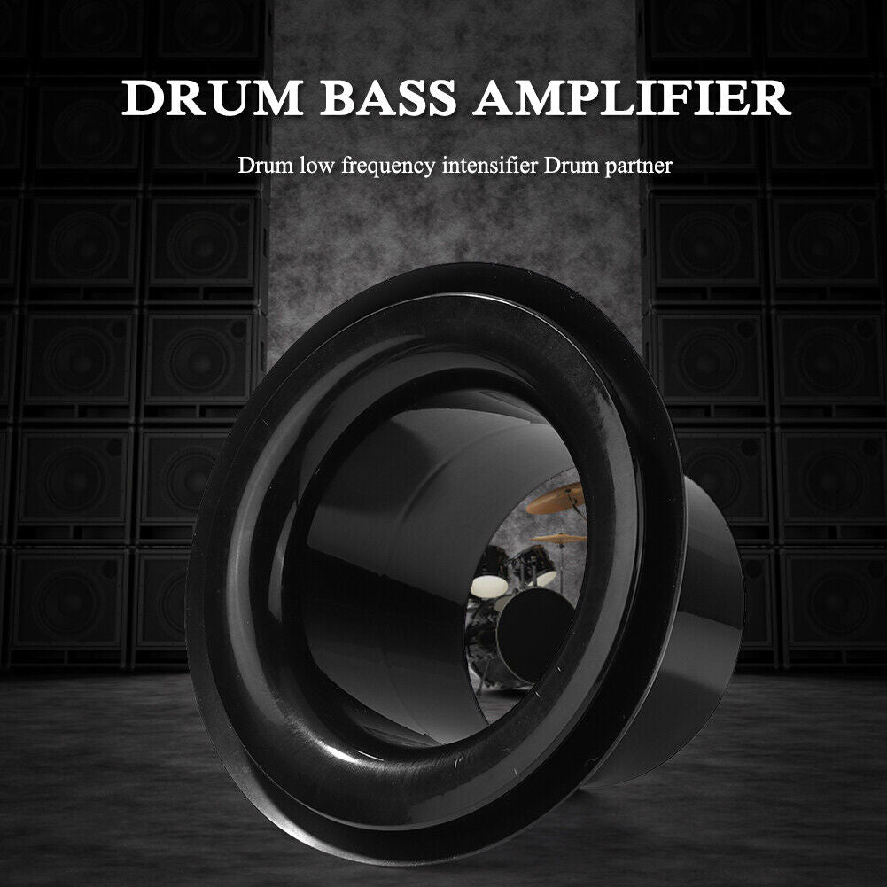 Drum Bottom Microphone Loudspeaker Bass Voice Amplifier Percussion (Black)