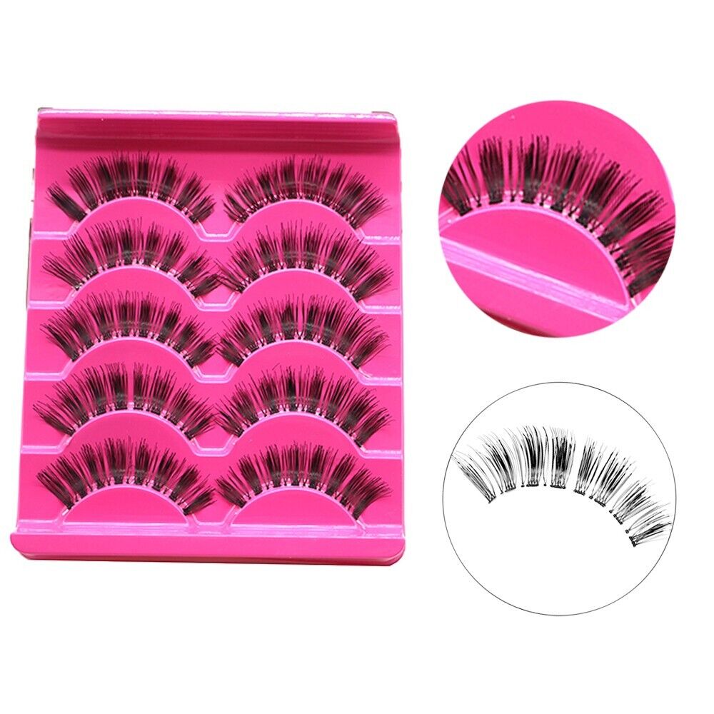 Beauty Cross Thick Soft Black False  Eyelashes Handmade Eye Lashes Extension