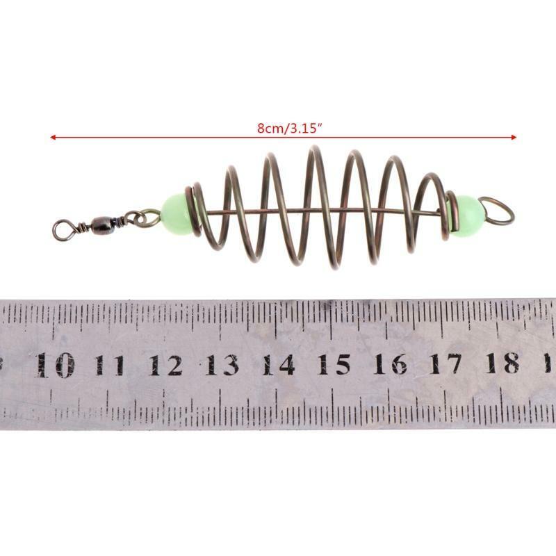 5 Pcs/Set Fishing Bait Spring Lure Inline Hanging Tackle Stainless Steel Feeder
