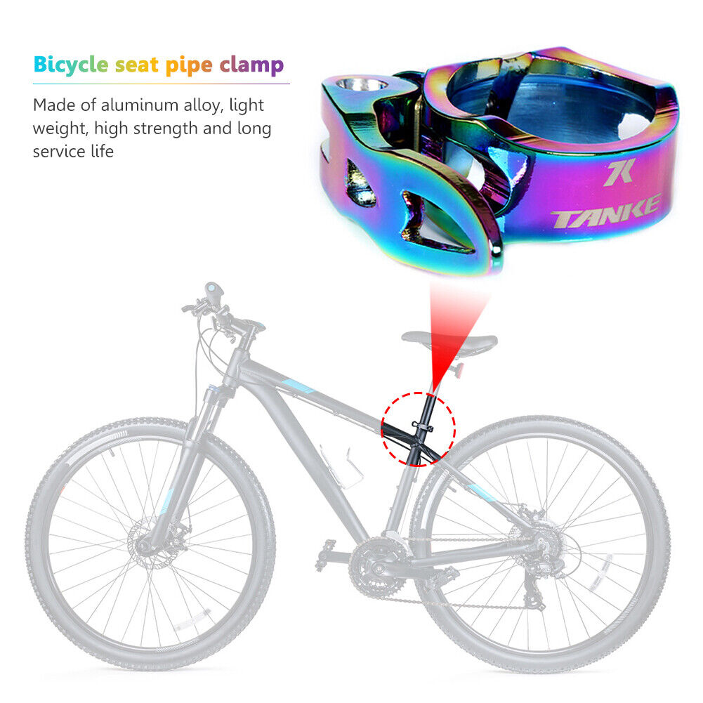 MTB Bike Seatpost Clamp Aluminum Alloy Road Bicycle Seat Tube Clip (34.9mm)
