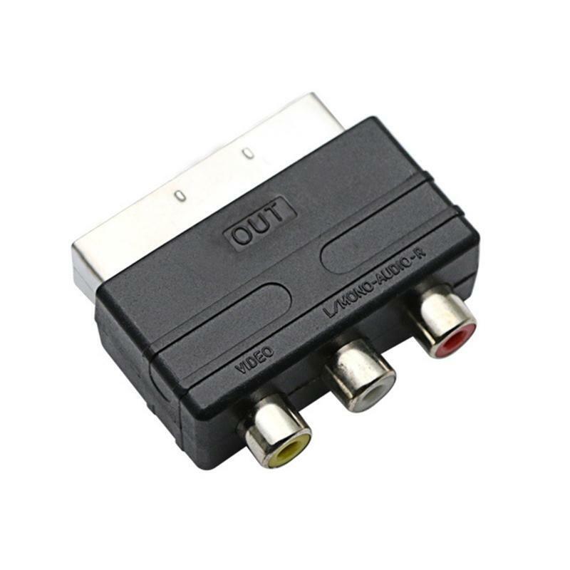Composite RCA AV TV Audio Converter RGB Scart To 3 RCA S-Video Adapter For Video