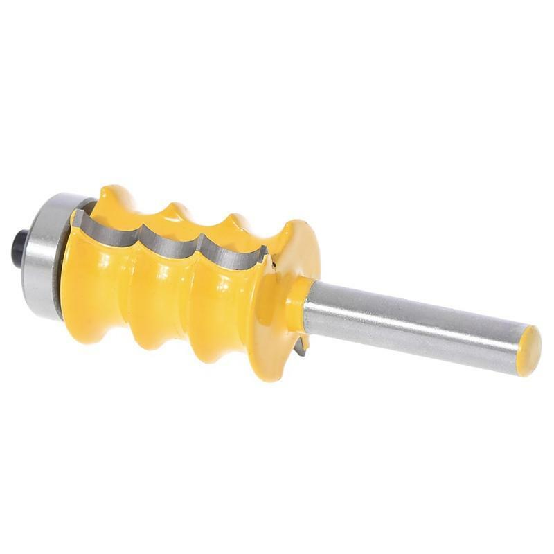 Large Triple Bead Column/Face Molding Router Bit -1/4" Shank For Woodworking
