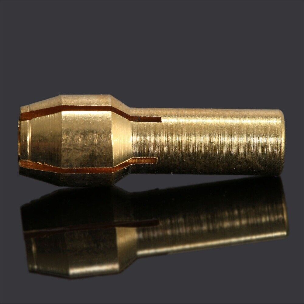 10pcs 0.5mm-3.2mm Brass Collet Chuck Bits & M8 Keyless Chuck Rotary Tool Kit C6B