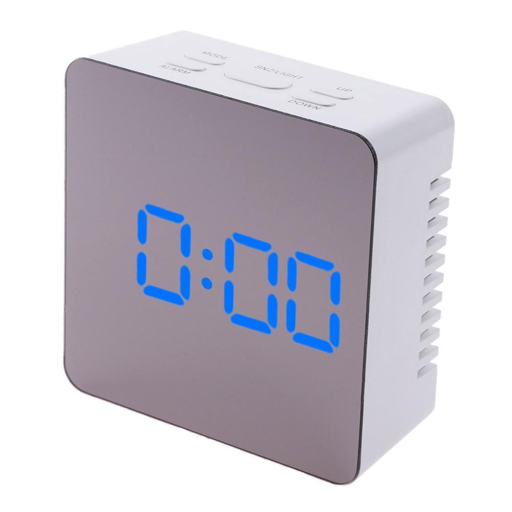 TS-70 Multi-function Digital LED Mirror Clock Alarm with Temperature Snooze