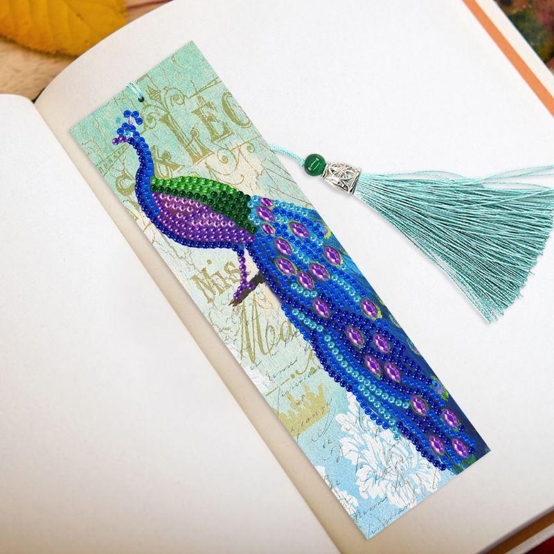 2 PCS peacock Diamond Painting Bookmarks-Diamond Painting for Bookmarks