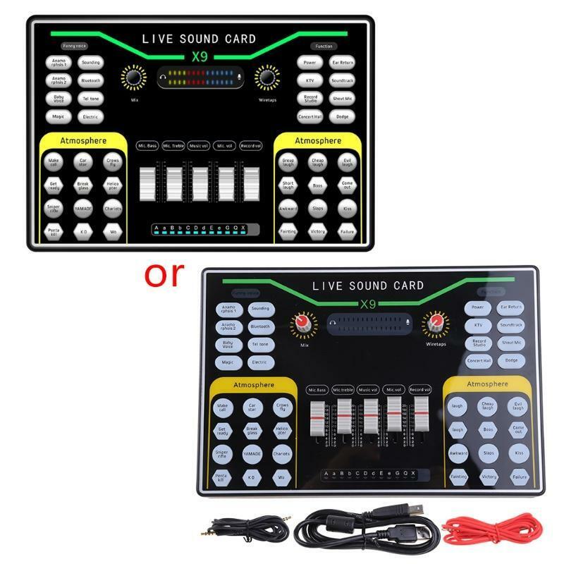 Dual Mobile Phone Live Broadcast Sound Card Cellphone Webcast Voice Changer