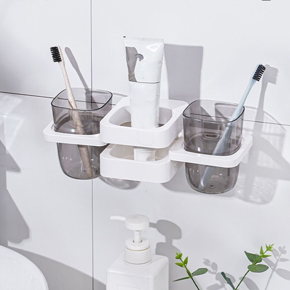 Storage Rack Toothbrush Holder Electric Toothbrush Organizer Mouthwash Cup Rack