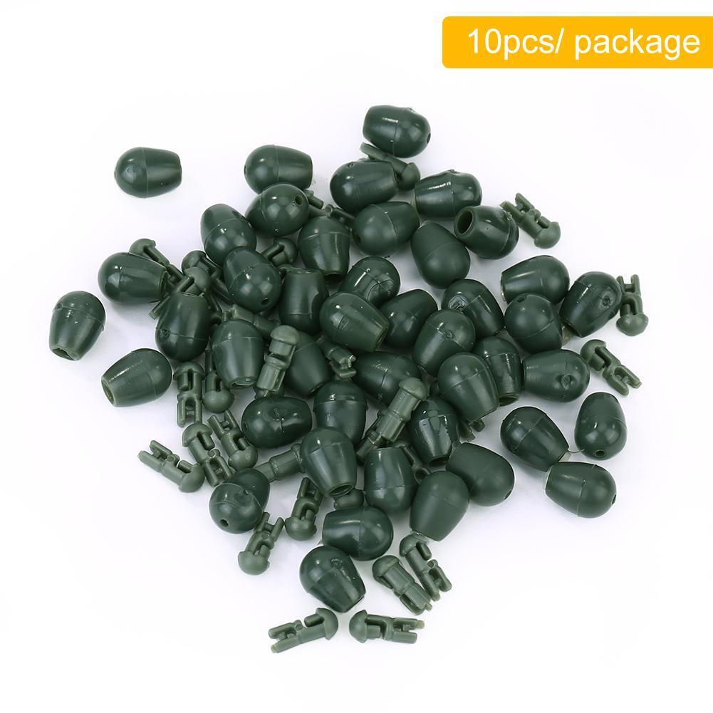 10x Carp Fishing Quick Change Bead Method Feeder Line Holder (S Dark Green)