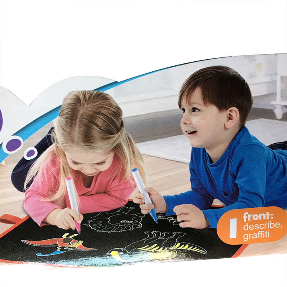 Soft Chalk Drawing Board Baby DIY Drawing Book Coloring Book w/Water Chalk