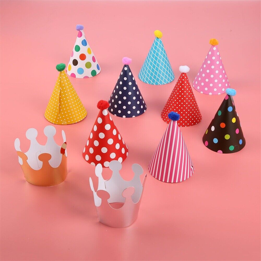Papercard Kids Celebration Hats Birthday Festive Carnival Party Decoration 11pcs