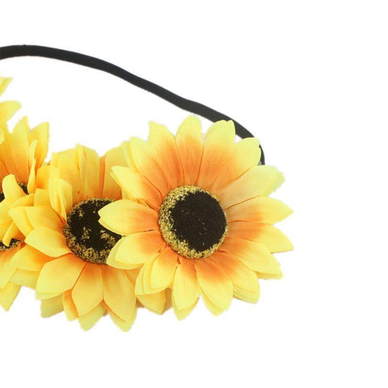 Sunflower Crown Sunflower Headband Sunflower Halo Hair Accessories