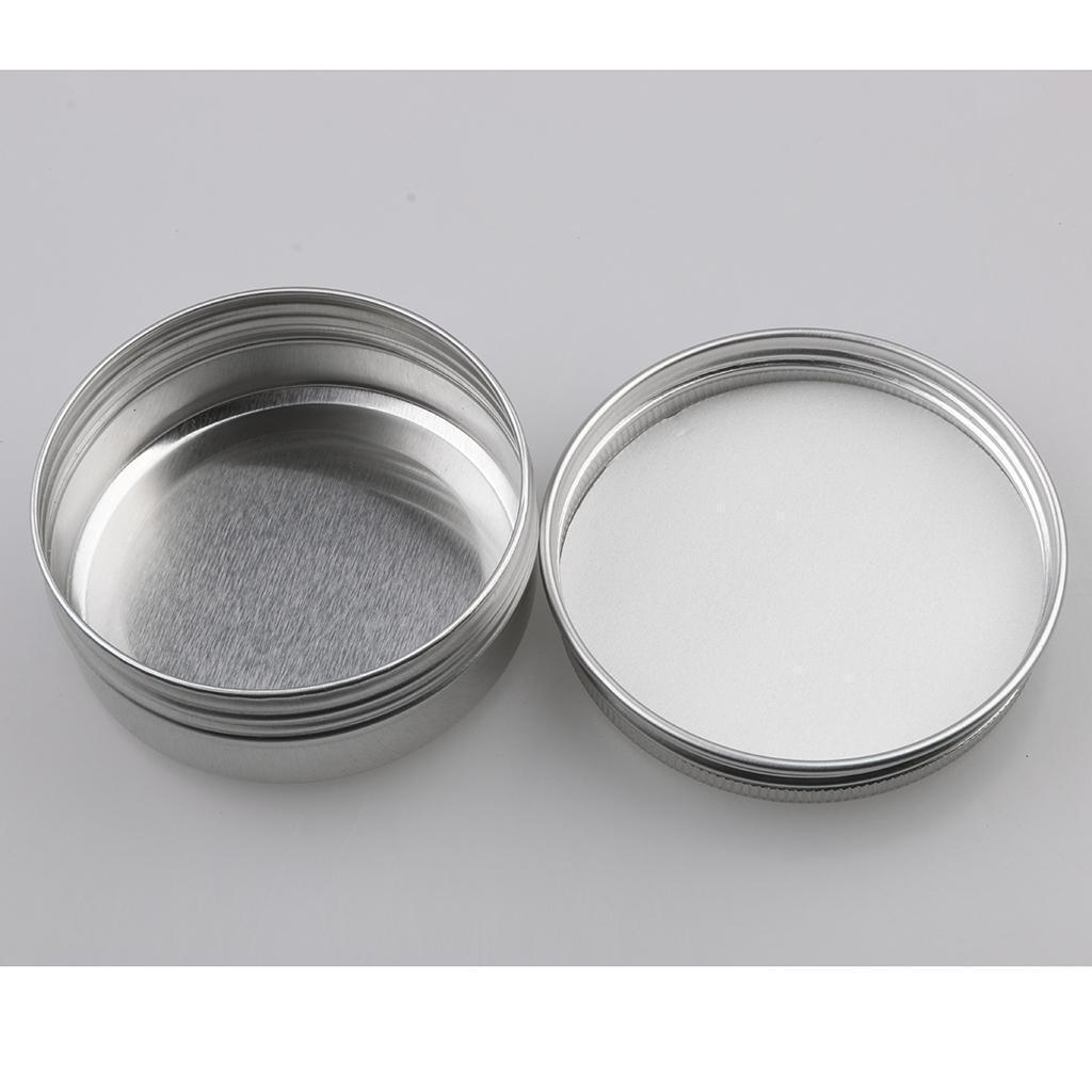 Empty Round Tin Case for Lotion Bar Soap Hair Wax Ointment Makeup Bottle 12pcs