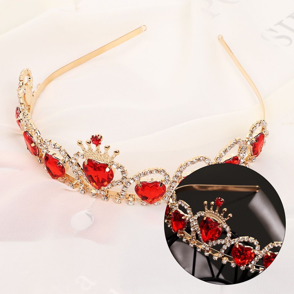 Tiara Bling Bling Tiaras for Girls Handmade Heart Headband Princess Crown