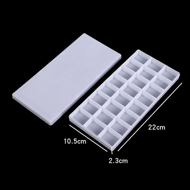 Watercolor Palette Travel Paint Tray with Hard Lid 24 Grid for Children Student