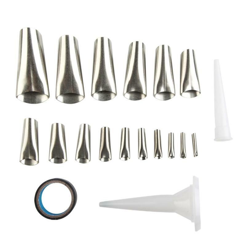 Resuable Stainless Steel Caulking Finisher Scraper Nozzle Applicator Sealant Kit