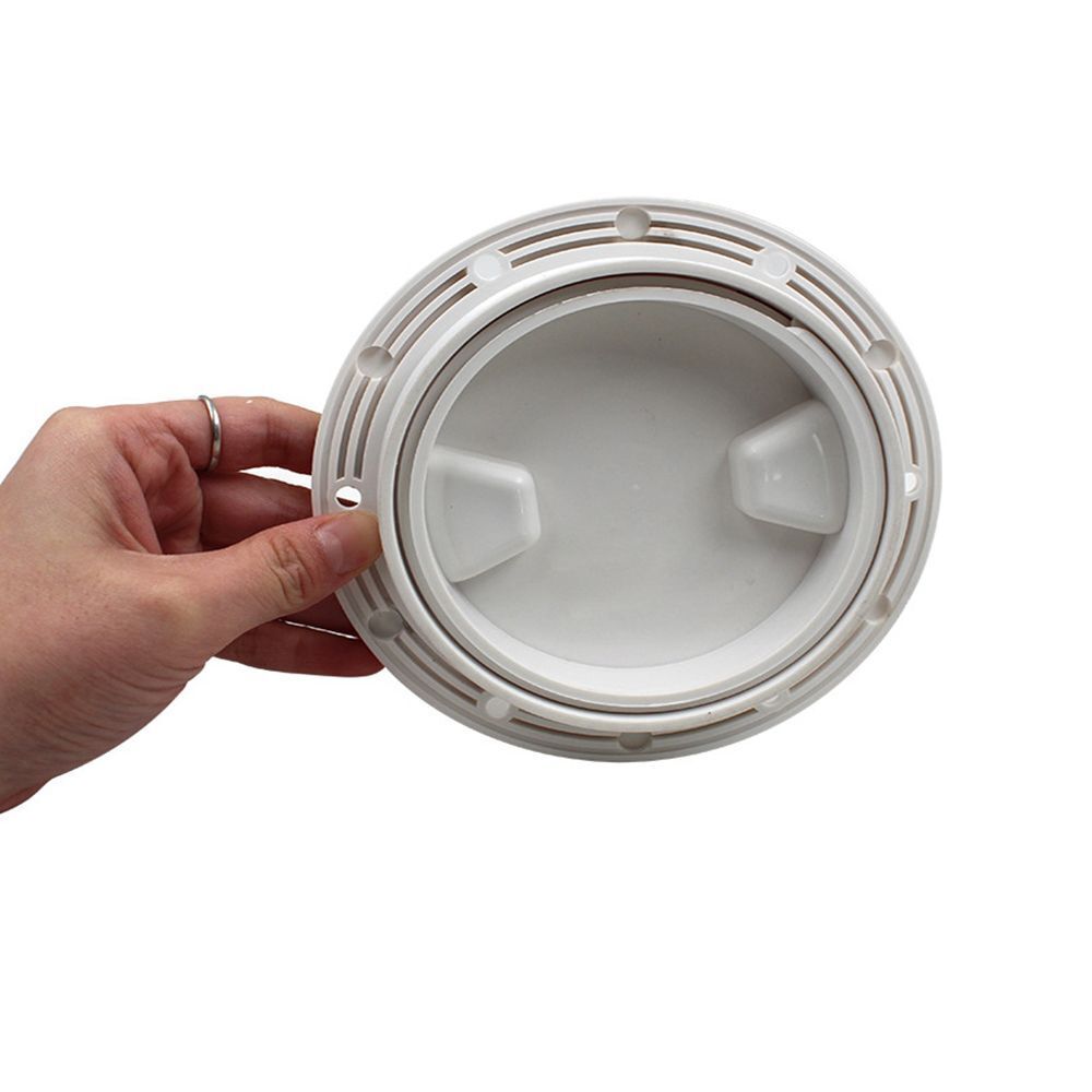 Ship Round Non-slip 4 Inch White Sailing Inspection Marine Boat Deck Cover Lid