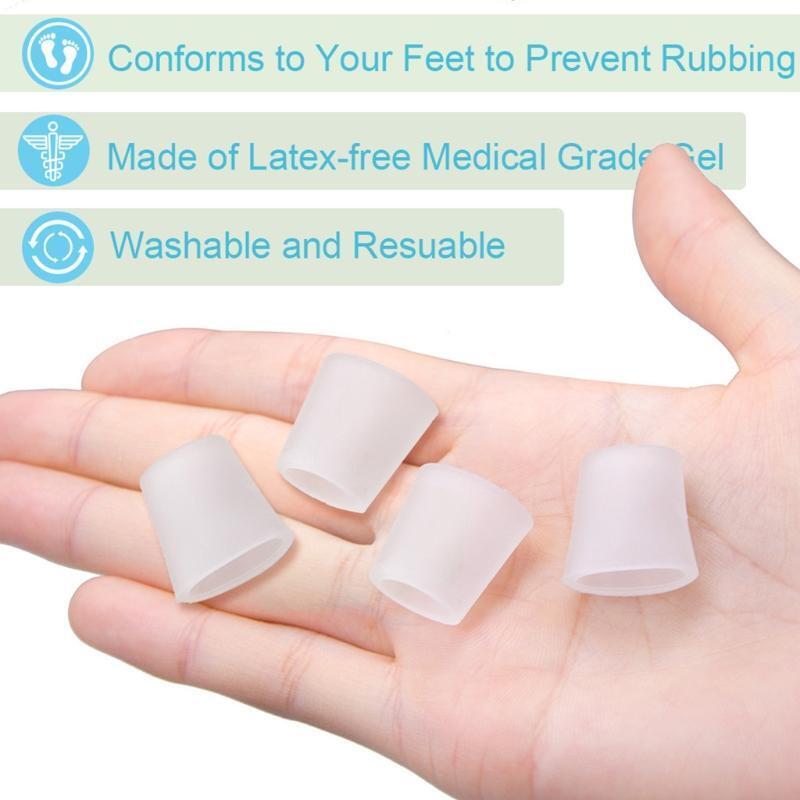 1 Box Silicone Toe Tube Protector Sleeves Separators Toenail Corn Cushion Cap