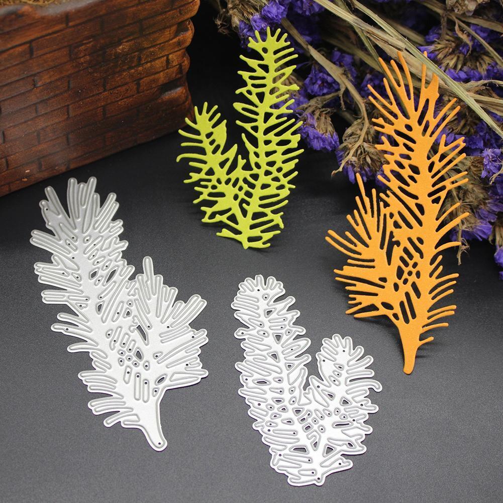 2x Pine Branch Cutting Dies Stencil Scrapbooking Album Paper Card DIY Craft